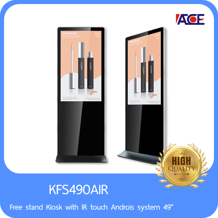 Free stand Kiosk with IR touch Androis system 49"