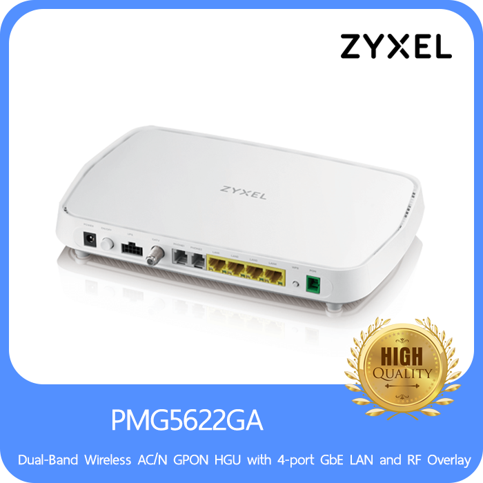 PMG5622GA  Dual-Band Wireless AC/N GPON HGU with 4-port GbE LAN and RF Overlay