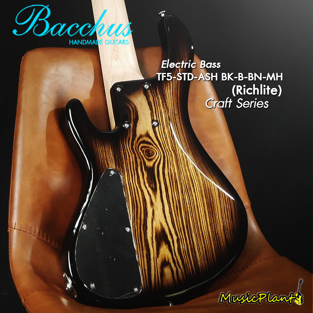 Bacchus เบสไฟฟ้า รุ่น TF5-STD-ASH BK-B-BN-MH (Richlite) - Musicplant