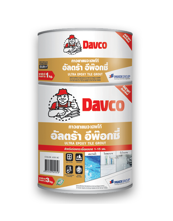 กาวยาแนว Davco Ultra Epoxy, 4 kg/set (A+B)