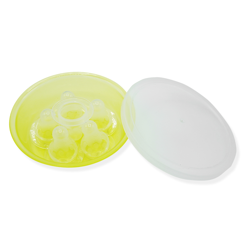 6 Pcs Silicone Nipple in PP Bowl with Lid (Size small)