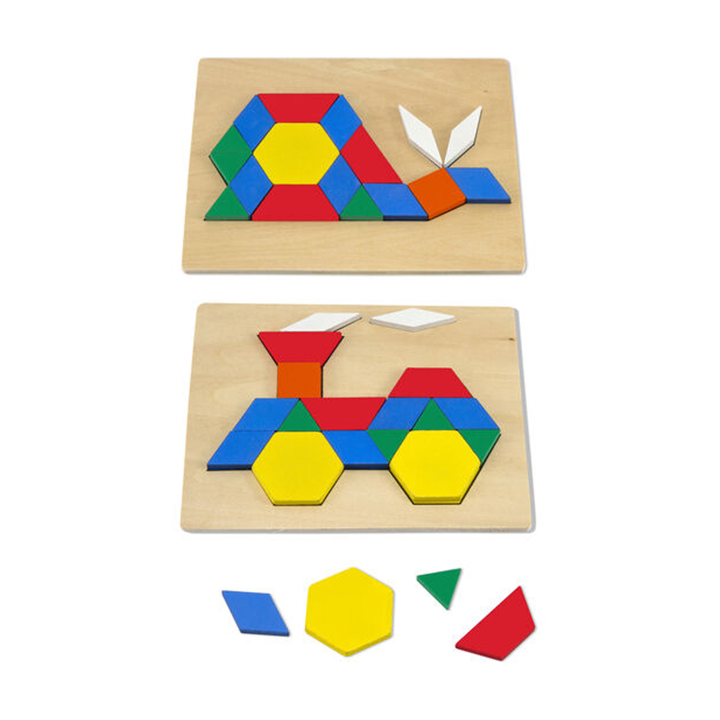 melissa and doug pattern blocks and boards set
