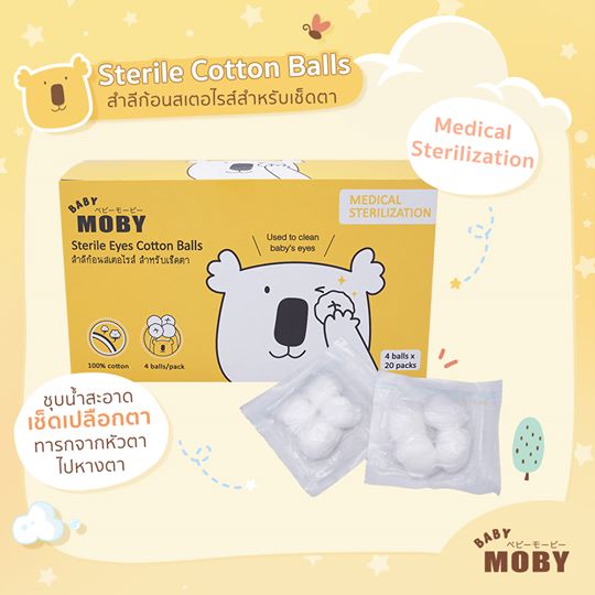 BABY MOBY - Sterile Eyes Cotton Balls