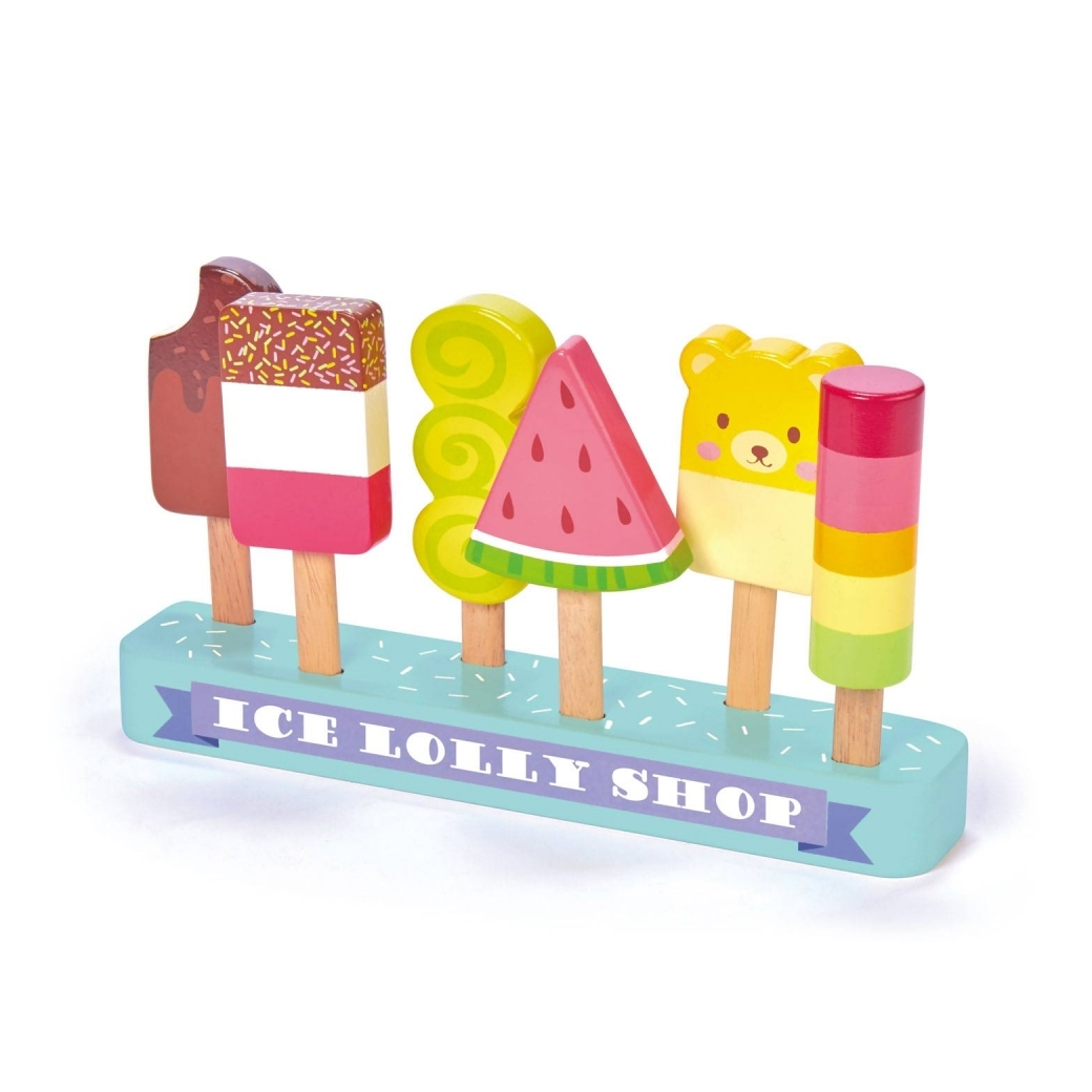 wooden ice lolly set