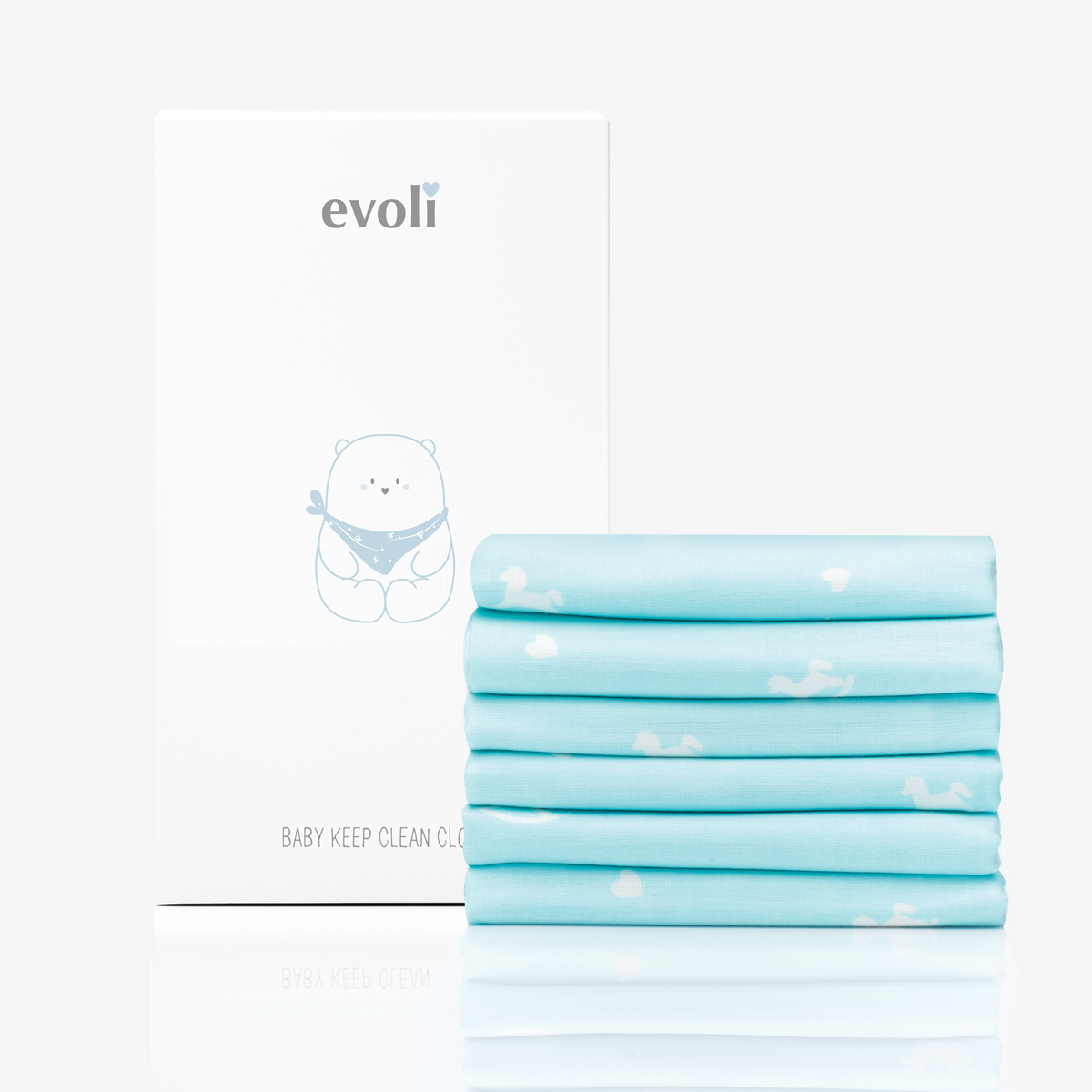 ผ้าเอนกประสงค์ Baby Keep Clean Cloth - Evoli (6 pcs) (0m+)