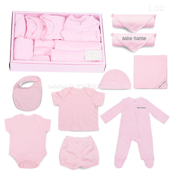 Baby Box Set เสื้อผ้าสกรีนชื่อลูกน้อย (Name Print - Made to Order)