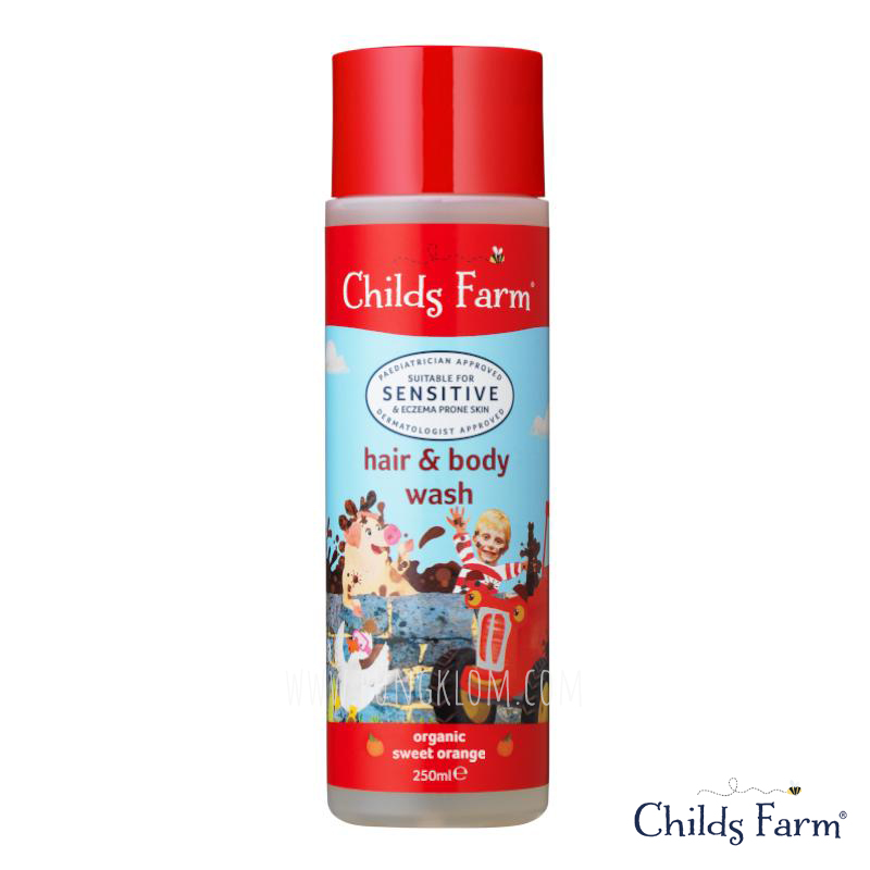 Childs Farm hair & body wash, organic sweet orange 250ml