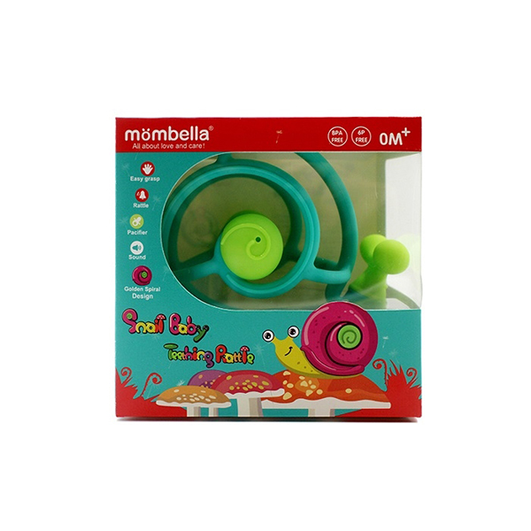 ยางกัดมัมเบล่า สเนล Mombella Snail Baby Teething Rattle Pungklom