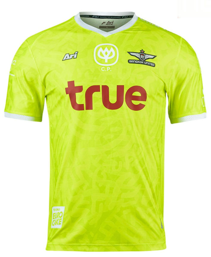 2022-23 TRUE Bangkok United Thailand Football Soccer League Jersey Shirt Goalkeeper Bright Green - Player Edition