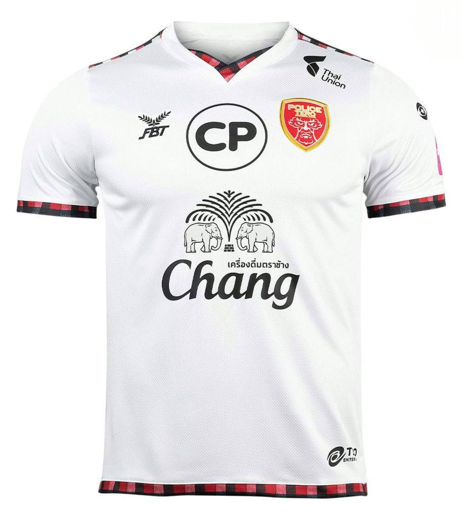 2021 Police Tero Authentic Thailand Football Soccer League Jersey Shirt Third Player White