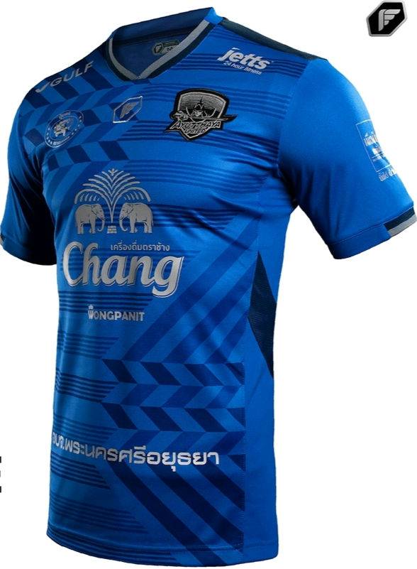 2022-23 Ayutthaya United Thailand Football Soccer League Jersey Shirt Home Blue - Player Edition