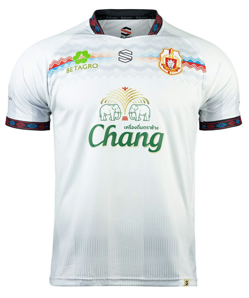 2022 - 23 Lamphun Warriors Authentic Thailand Football Soccer League Jersey Shirt Home White - Player Edition