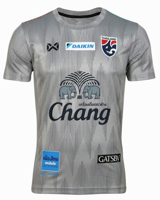 Thailand National Team Thai Football Soccer Jersey Shirt Player Training Gray