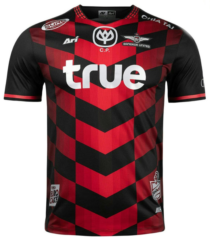 2021 Bangkok United Authentic Thailand Football Soccer League Jersey Shirt Red Home Player Edition
