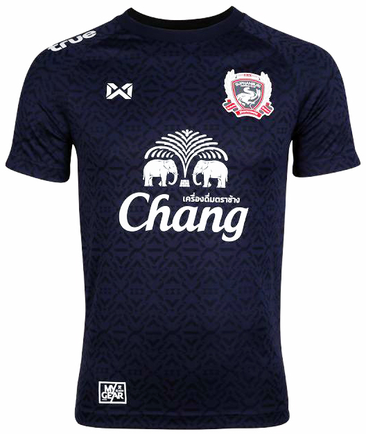 2020 Suphanburi FC Warrior Elephant Authentic Thailand Football Soccer League Jersey Away Blue