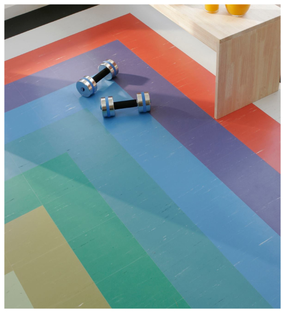 กระเบื้องยางสีพื้นหลายเฉดสี