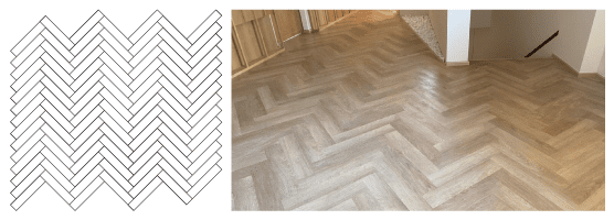 แบบกระเบื้องยางลายก้างปลา