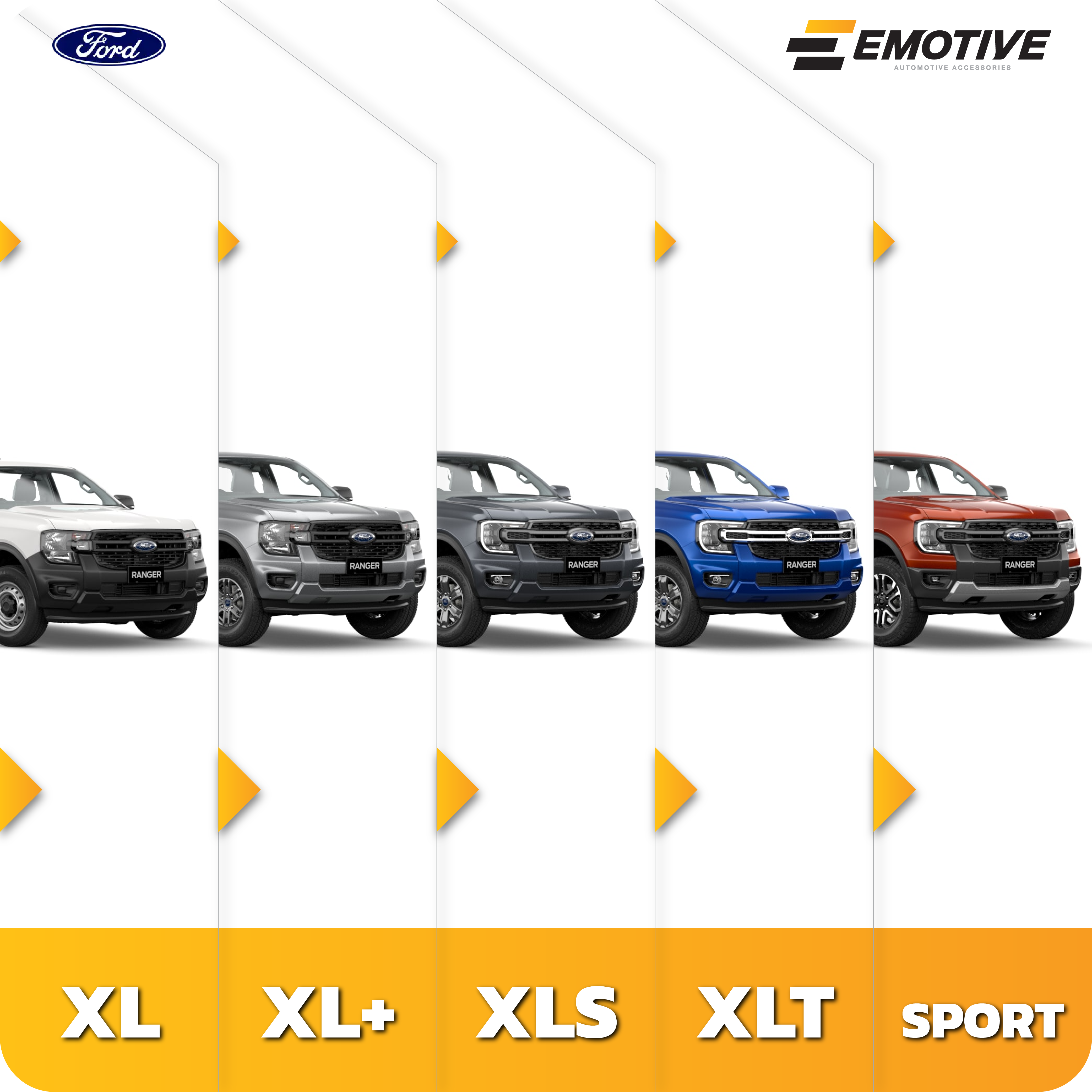 ชุดแต่ง Emotive สำหรับ Ford Ranger next-gen