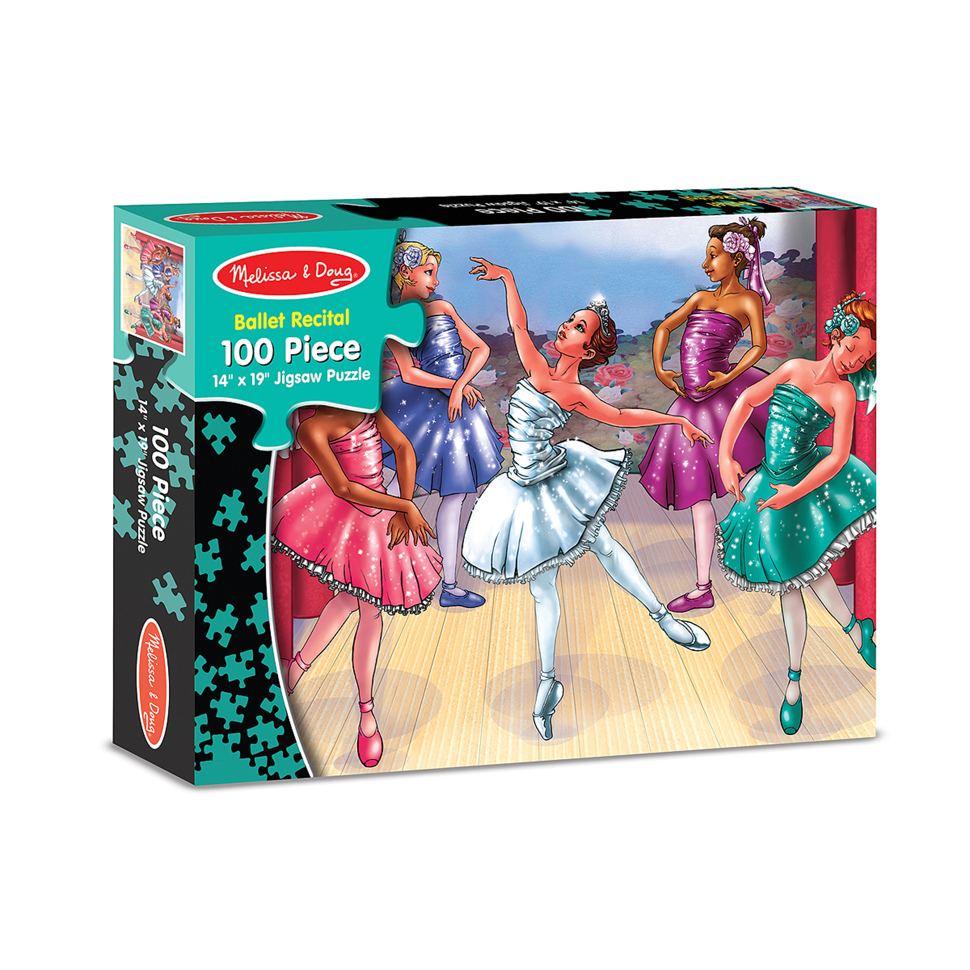 [100ชิ้น] รุ่น 1375 จิ๊กซอ100 ชิ้น รุ่นการแสดงบัลเลต์ Melissa & Doug Ballet Recital Jigsaw Puzzle 100 Pcs รีวิวดีใน Amazon USA ต่อแล้วขนาด 48 x 36 cm  ของเล่น มาลิซ่า 5 - 8 ขวบ