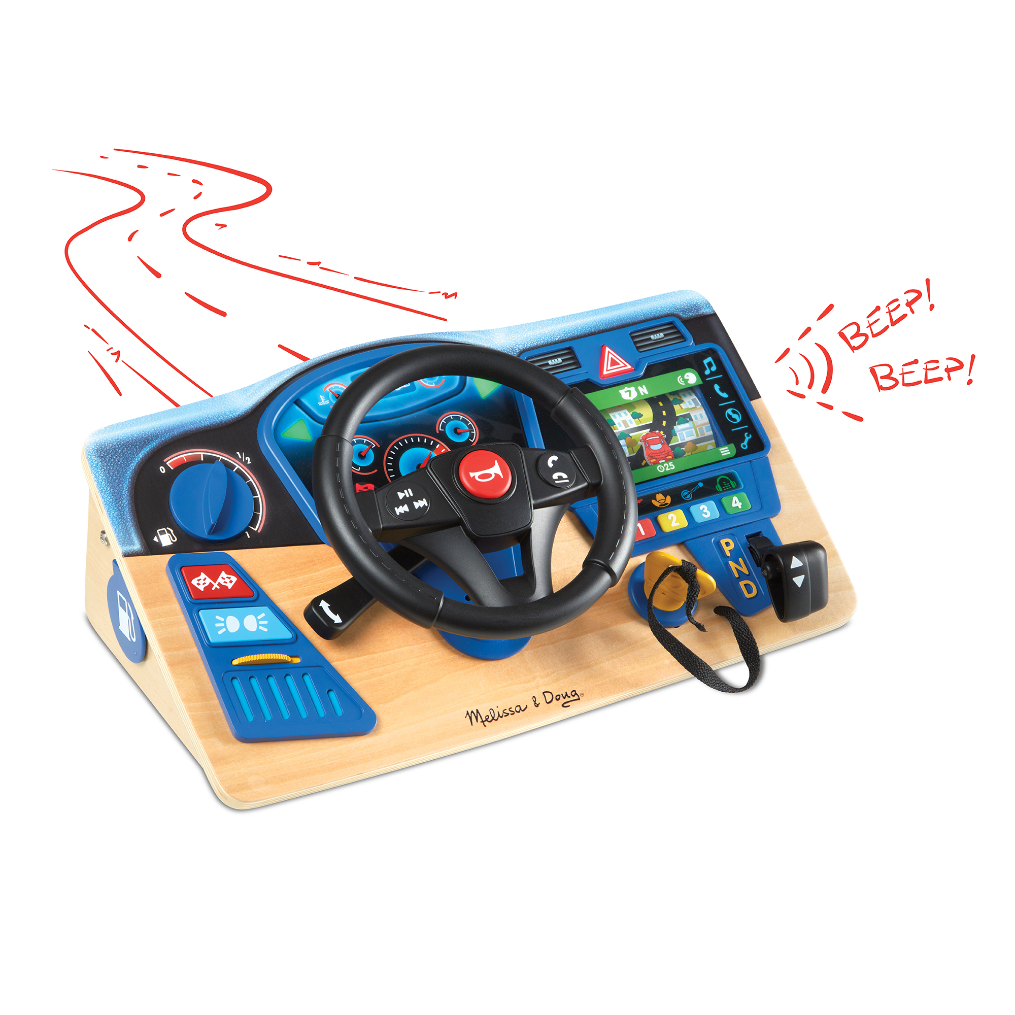 [ใหม่!! ขับเหมือนจริง!] รุ่น 31705 ชุดบังคับรถ รุ่นดีลักซ์ Melissa & Doug Vroom & Zoom Interactive Dashboard รีวิวดีใน Amazon USA  ลูกเล่นเพียบ บทบาทสมมุติเหมือนจริง ของเล่น มาลิซ่า 3-6 ขวบ