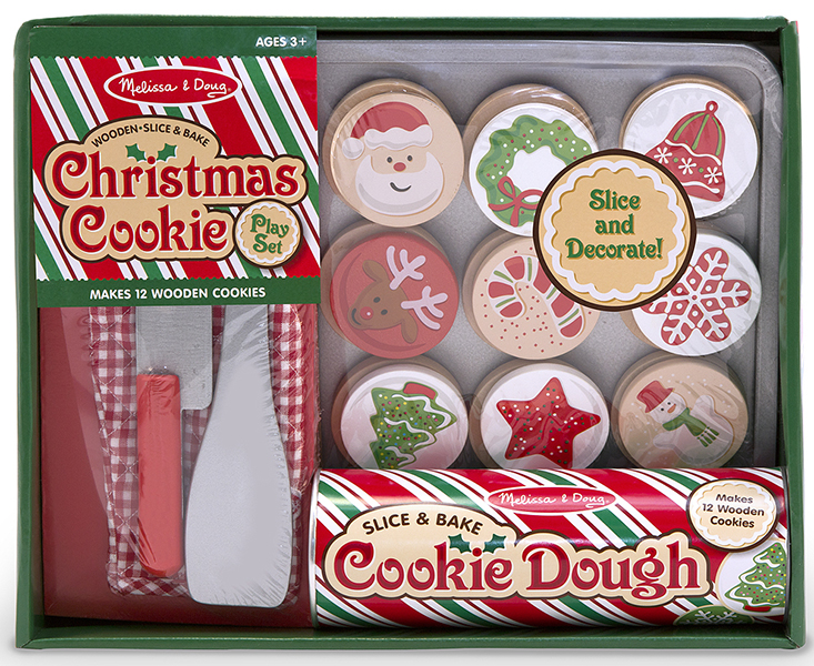 Melissa & Doug รุ่น 5158 Slice and Bake Christmas Cookies ชุดหลอดคุกกี้ คริสมาสต์ ฝึกการเรียนรู้ ทำอาหาร ส่งเสริมการเล่นแบบสวมบทบาท จินตนาการ ต่อยอดความคิดริเริ่มสร้างสรรค์