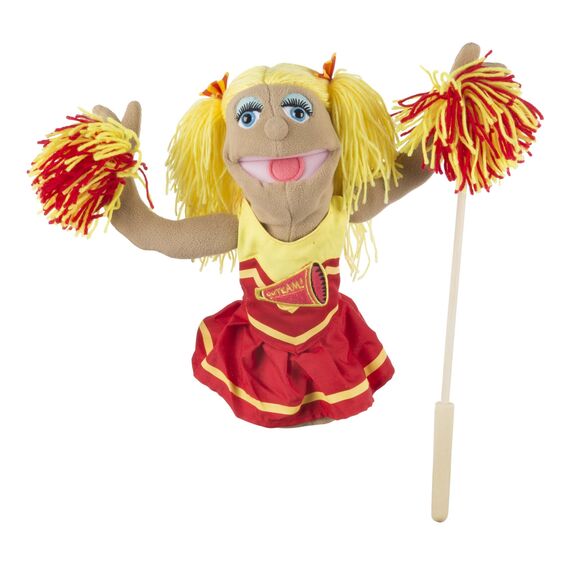 Melissa & Doug รุ่น 2554 Cheerleader Puppet ชุดหุ่นมือพร้อมไม้บังคับ รุ่นเชียร์ลีดเดอร์