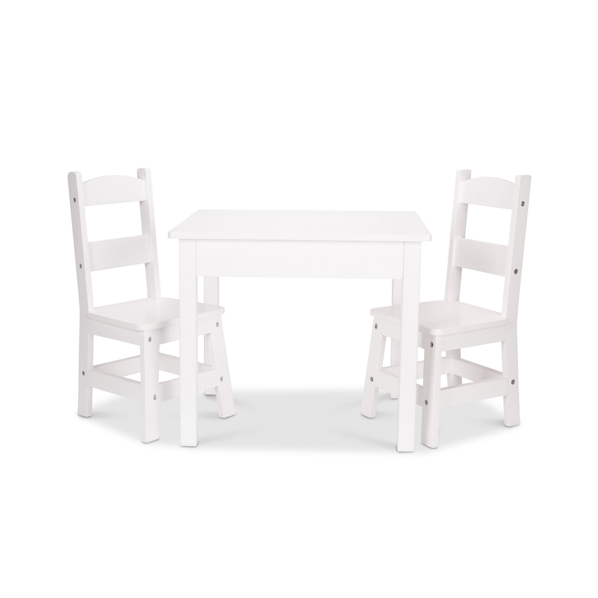 30225 Wooden Table & Chairs - White