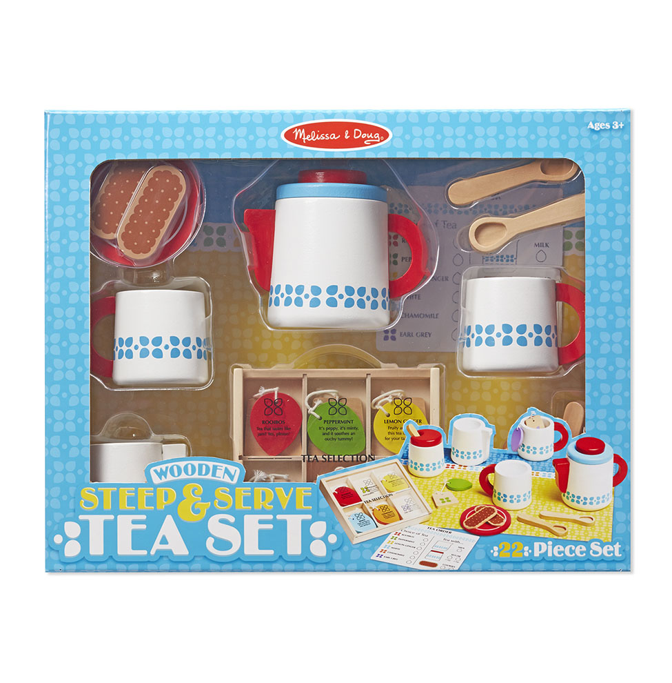 Melissa & Doug รุ่น 9843 Steep & Serve Tea Set ชุดเสริ์ฟชา สวมบทบาทการเล่น เป็นการเล่นที่เสริมจินตนาการและพัฒนาการด้านความคิด