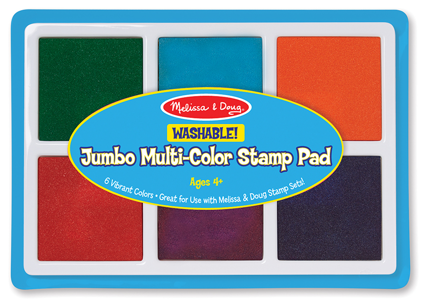 Melissa & Doug รุ่น 2419 Jumbo Multi-Color Stamp Pad ชุดแท่นหมึก สีปลอดสารพิษสีรุ้ง ส่งเสริมการเล่นแบบมีจินตนาการ