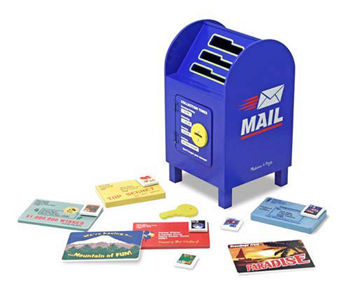 Melissa & Doug รุ่น 4020 Stamp & Sort Mailbox ชุดตู้ไปรษณีย์ เล่นสวมบทบาทส่งไปรษณีย์  ส่งเสริมจินตนาการของเด็ก