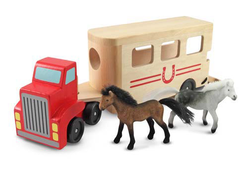 4097 Horse Carrier Wooden Vehicles Play Set