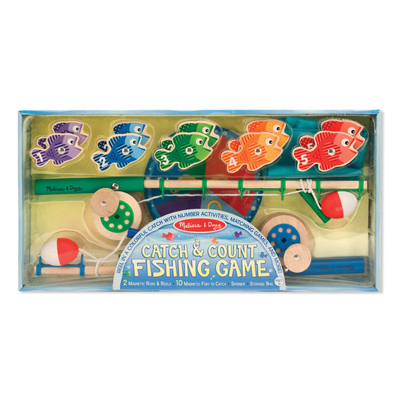 Melissa & Doug รุ่น 5149 Catch & Count Fishing Game ชุดเกมเล่นตกปลา ส่งเสริมการเรียนรู้ตัวเลข สี และรูปร่าง