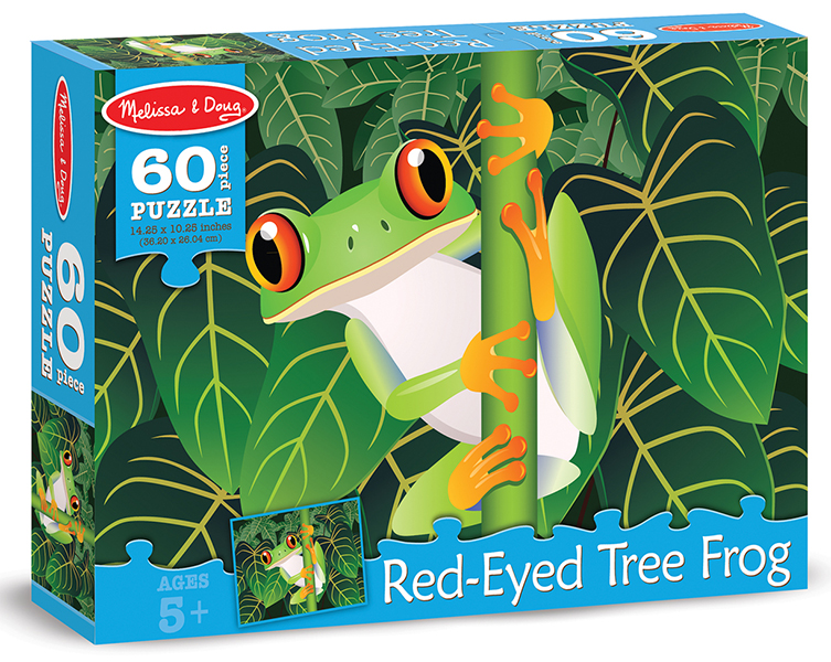 Red-Eyed Tree Frog Cardboard Jigsaw Puzzle - 60 Pieces