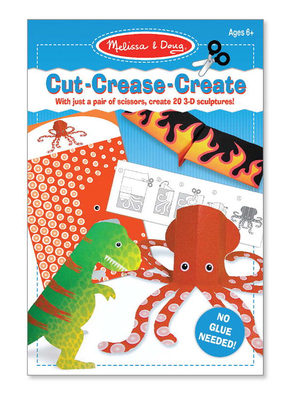 Melissa & Doug รุ่น 4095  ชุดพับและตัดกระดาษ3 มิติ สีน้ำเงิน ส่งเสริมทักษะการประดิษฐ์ Cut Crease Create - Blue