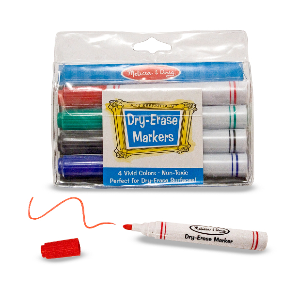 Melissa & Doug รุ่น 4122 ปากกาไวท์บอร์ด 4 แท่ง ส่งเสริมจินตนาการ Dry-Erase Marker Set (4 pc)