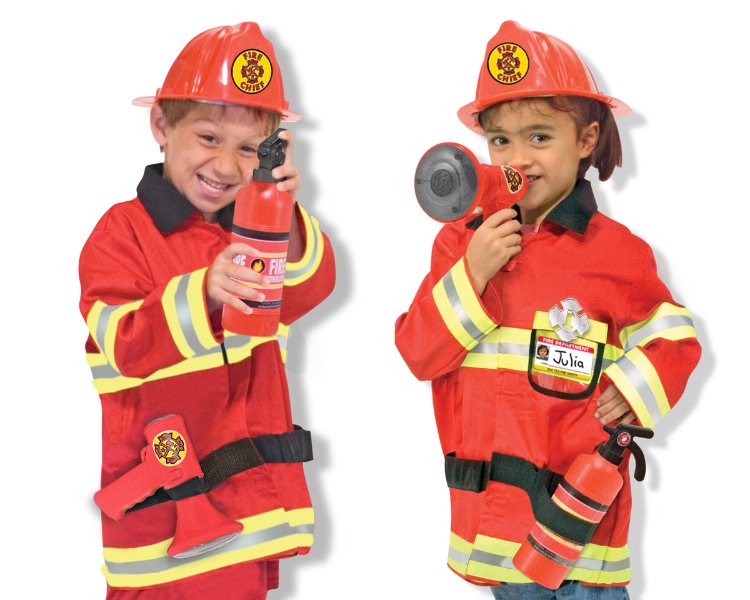 [3-6ปี] รุ่น 4834 ชุดนักดับเพลิง ฟรีไซส์ 3-6 ขวบ สูง 100-135 cm  Melissa & Doug Role Play Costume - Fire Chief รีวิวดีใน Amazon USA ชุดอาชีพเด็ก ซักเครื่องได้ อย่างดี
