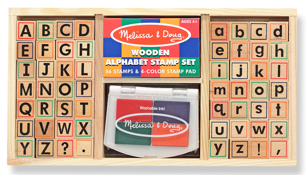 Melissa & Doug รุ่น 3557  Alphabet Stamp Set สแตมป์ตัวอักษร A-Z ส่งเสริมการออกแบบ สร้างสรรค์งานศิลปะ
