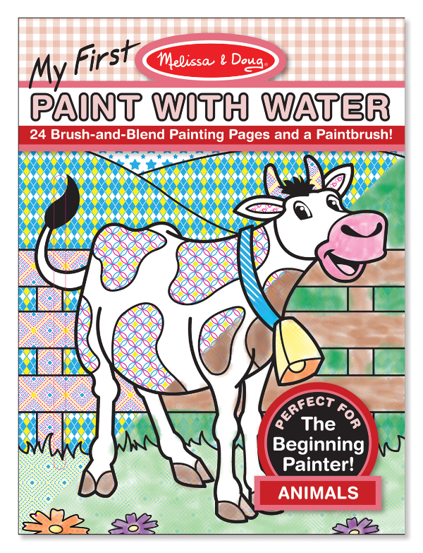Melissa & Doug รุ่น 9338 My First Paint With Water Animals  ชุดสมุดเพ้นท์ไม่เลอะเทอะ สีในกระดาษ รุ่นสัตว์  แบบไม่เลอะเทอะ จุ่มน้ำแล้วระบายได้เลย