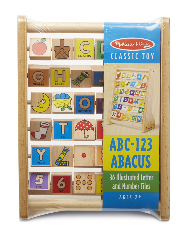 Melissa & Doug รุ่น 9273 ABC-123 Abacus ชุดอบาคัสตัวอักษรและตัวเลข 1 ชุด เรียนรู้ตัวอักษร ตัวเลข จำนวน รูปร่าง สี และคำศัพท์