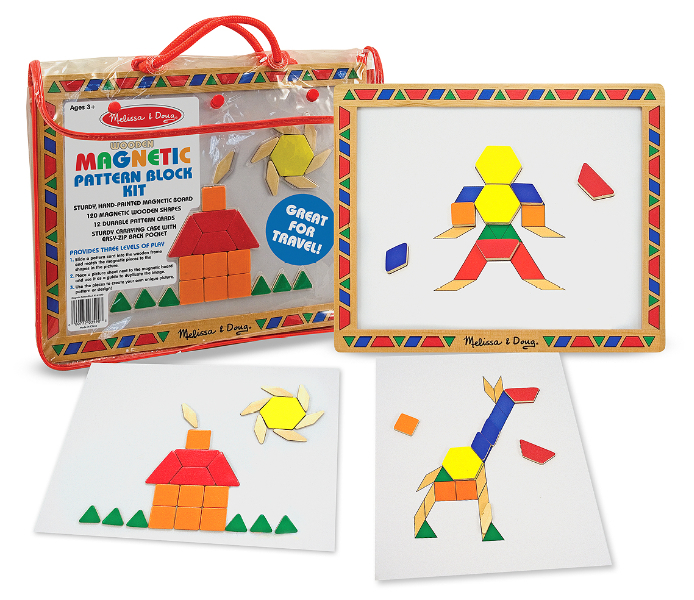 Melissa & Doug รุ่น 3590 Magnetic Pattern Block Kit ชุดตัวต่อแม่เหล็ก รุ่นทรงเรขาคณิตหลากสี เสริมความคิดสร้างสรรค์