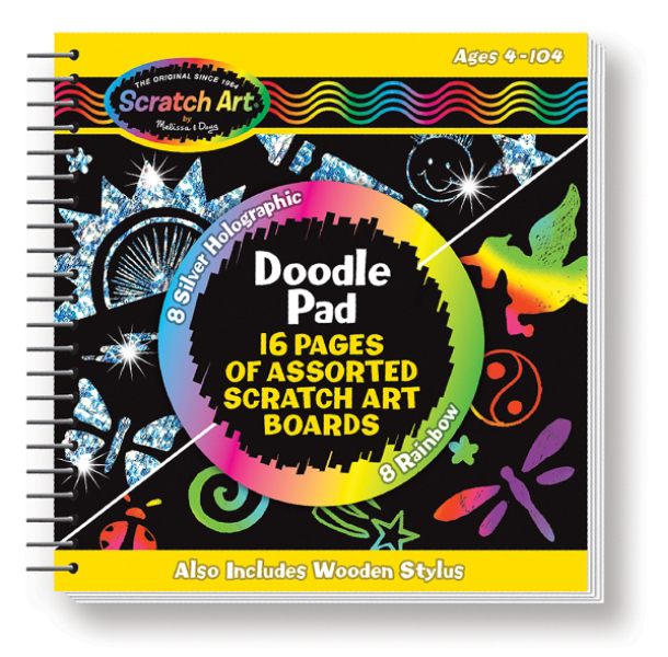 5947 ชุดกระดาษศิลปะขูด  ส่งเสริมทักษะทางศิลปะ ความคิดริเริ่มสร้างสรรค์ Scratch Art Doodle Pad