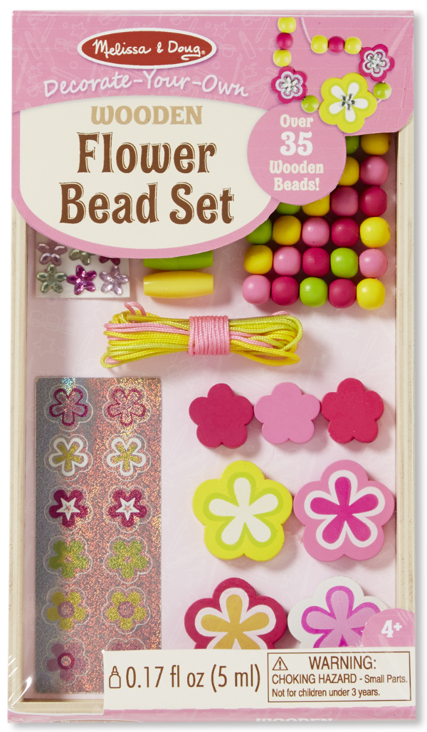 Melissa & Doug รุ่น 8827 ชุด DIY ร้อยลูกปัดสำหรับน้องๆผู้หญิง ส่งเสริมความตั้งใจ ความสนใจในงานประดิษฐ์  Flower Bead Set (New)