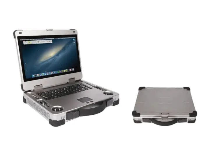 Grey single screen ground station shows space universe in the screen