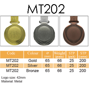 เหรียญรางวัลโลหะผสม MT202