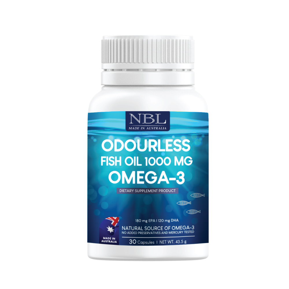 NBL Odourless Fish Oil 1000 MG OMEGA-3 (30 Capsules)