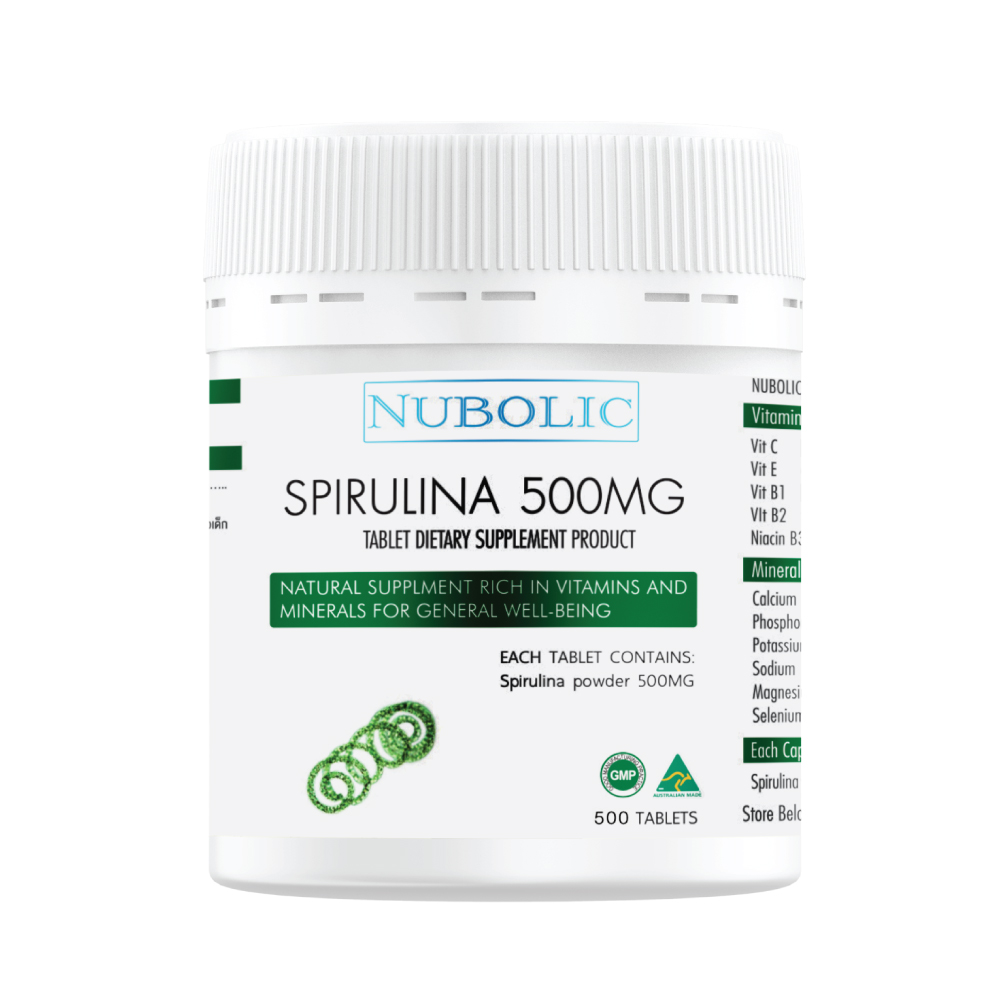 NUBOLIC Spirulina 500 mg (500 Tablets)