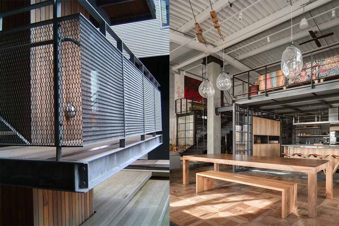 ไอเดีย ตะแกรงเหล็กฉีก Modern loft style industry