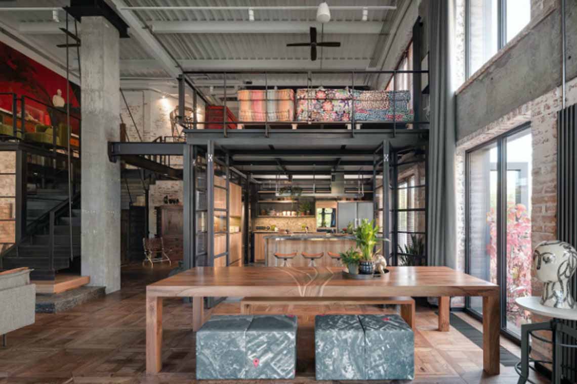 ไอเดีย ตะแกรงเหล็กฉีก Modern loft style industry