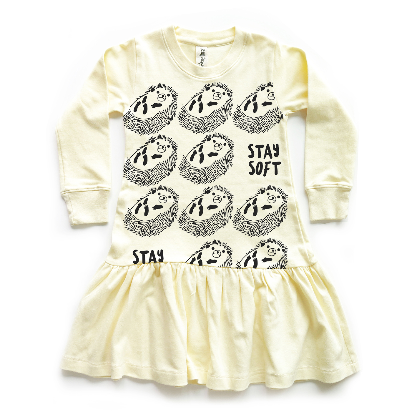GIRL DRESS 1-7Y. LP0631 STAY SOFT DRESS WITH RUFFLED