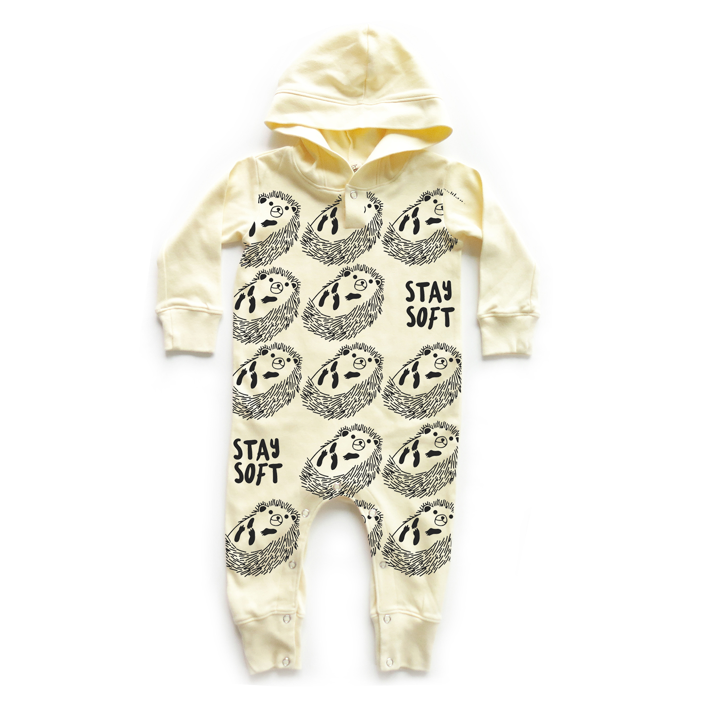 BABY 0-18M [D] LP0231 STAY SOFT HOODIE PLAYSUIT